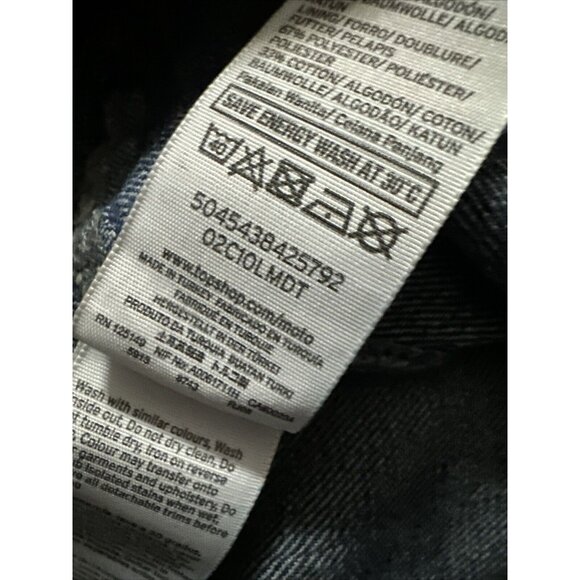 Topshop Wide Leg Y2K Lace Up Jeans Size 34 X 30 - Picture 4 of 5